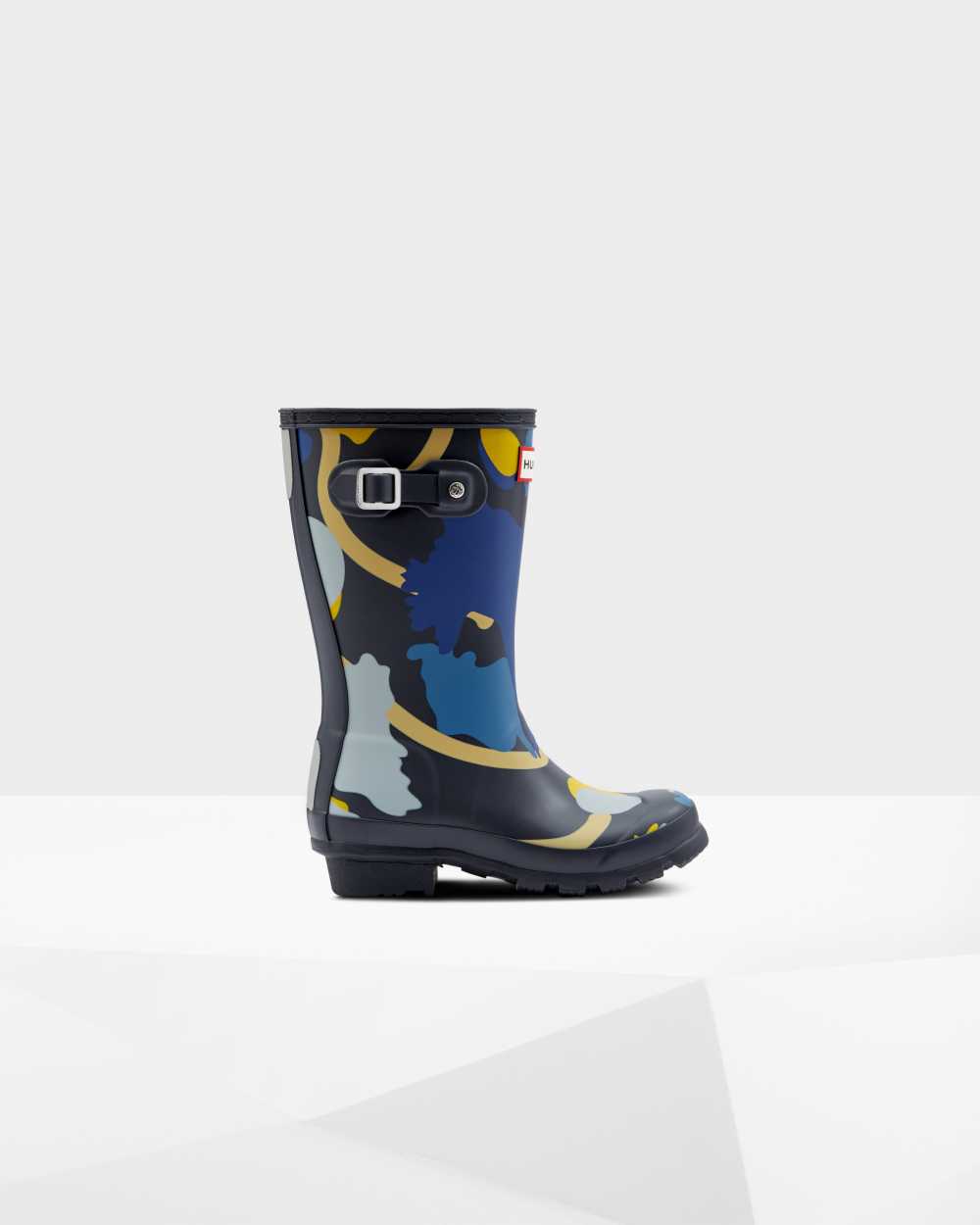 Botas De Agua Niños - Hunter Original Big Rockpool Camo Azul Marino Camuflaje - LZGHPO-745 - Azul Ma